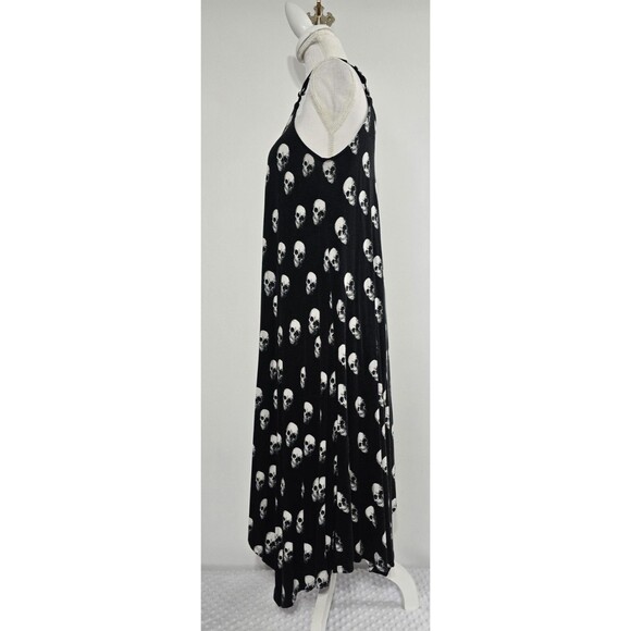 Torrid Skull Super Soft Knits Hi Low Maxi Dress Plus Size 0 Gothic Skulls Lounge - Picture 9 of 12